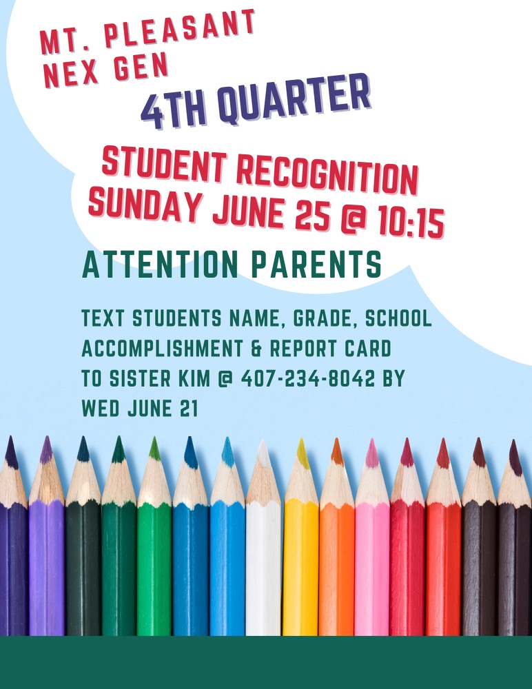 4th Quarter Youth Recognition